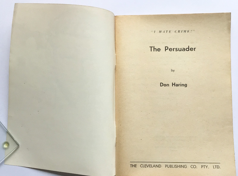Larry Kent The Persuader Australian Detective paperback book No720